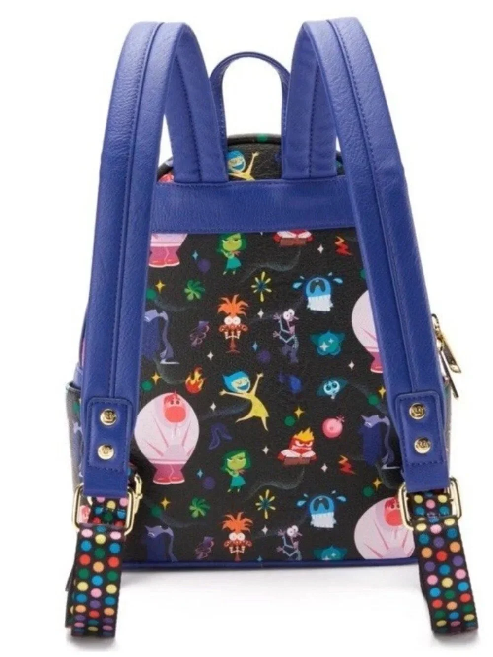Loungefly Disney Parks Inside Out 2 Character AOP Anxiety Charm Backpack Bag NWT